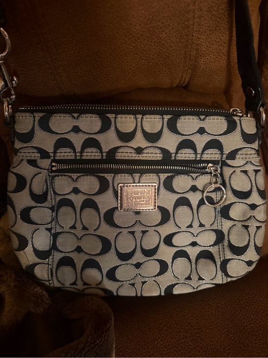 Coach Handbags - Coach Poppy Signature Black and Gray Crossbody Bag 2010